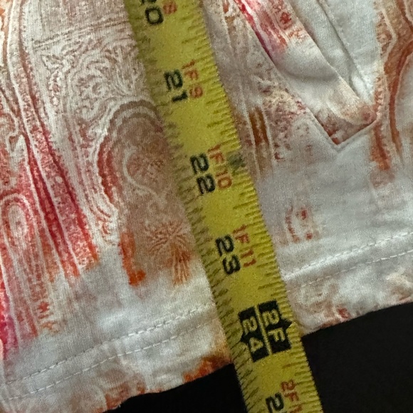 Weekends By Chicos Jacket Womens Multicolored Zip Up Orange Pink White SIZE 1 - Picture 6 of 6